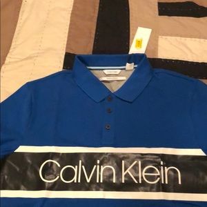 Calvin Klein blue polo shirt medium